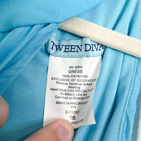 Tween Diva Ombre Chiffon Accordion Pleat Dress - Picture 4 of 5